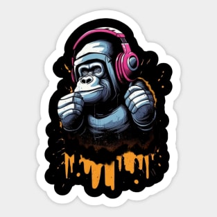 Crazy Cool Monkey Sticker